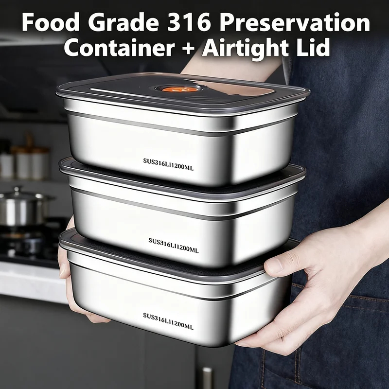 Food Xxl - Contenitore per Alimenti in Acciaio Inox