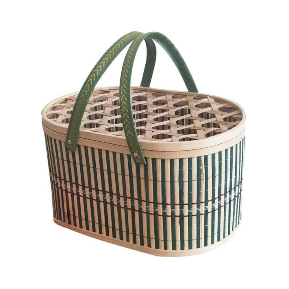 Food Snacks Basket - Cestino di bambù durevole fatto a