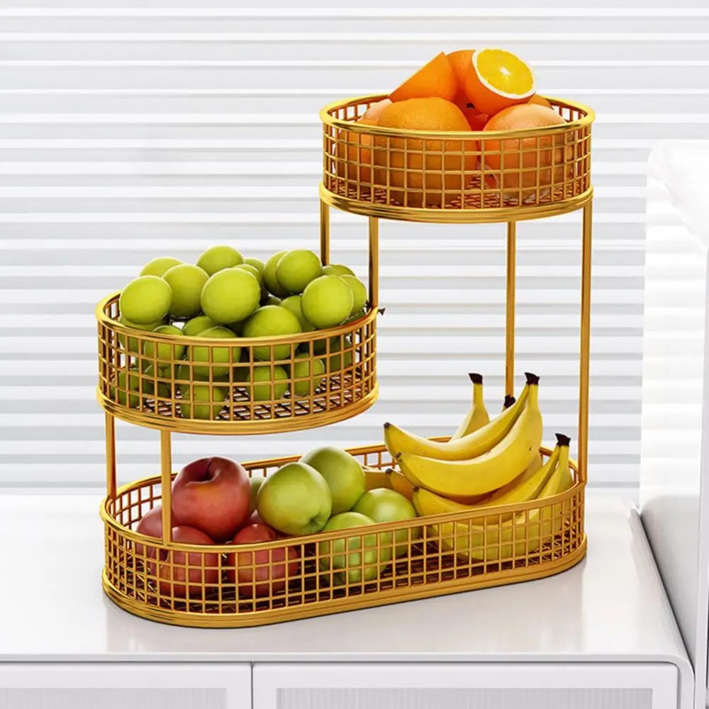 Food Snacks Basket - Cesto di frutta a tre strati
