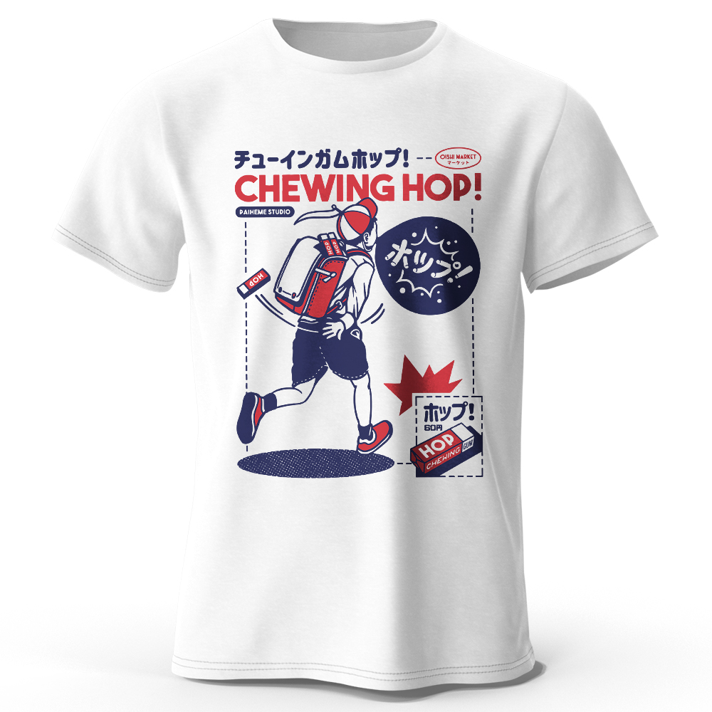 Food In Japanese Snacks - T-shirt con stampa disegnata a mano