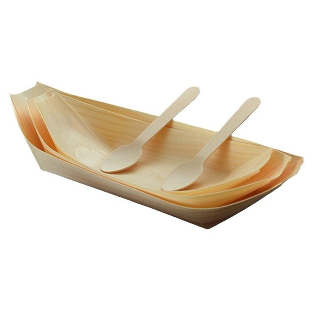 Food In Japanese Snacks - Piatto in legno usa e getta