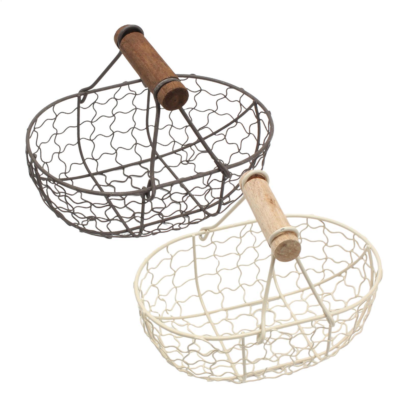 Food Snacks Basket - Cestino portaoggetti in ferro con manico