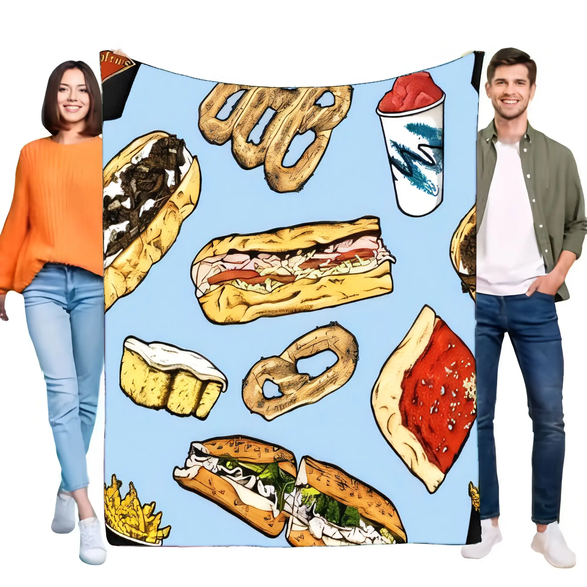 Soft Food Snacks Kids - Coperta in pile di flanella con