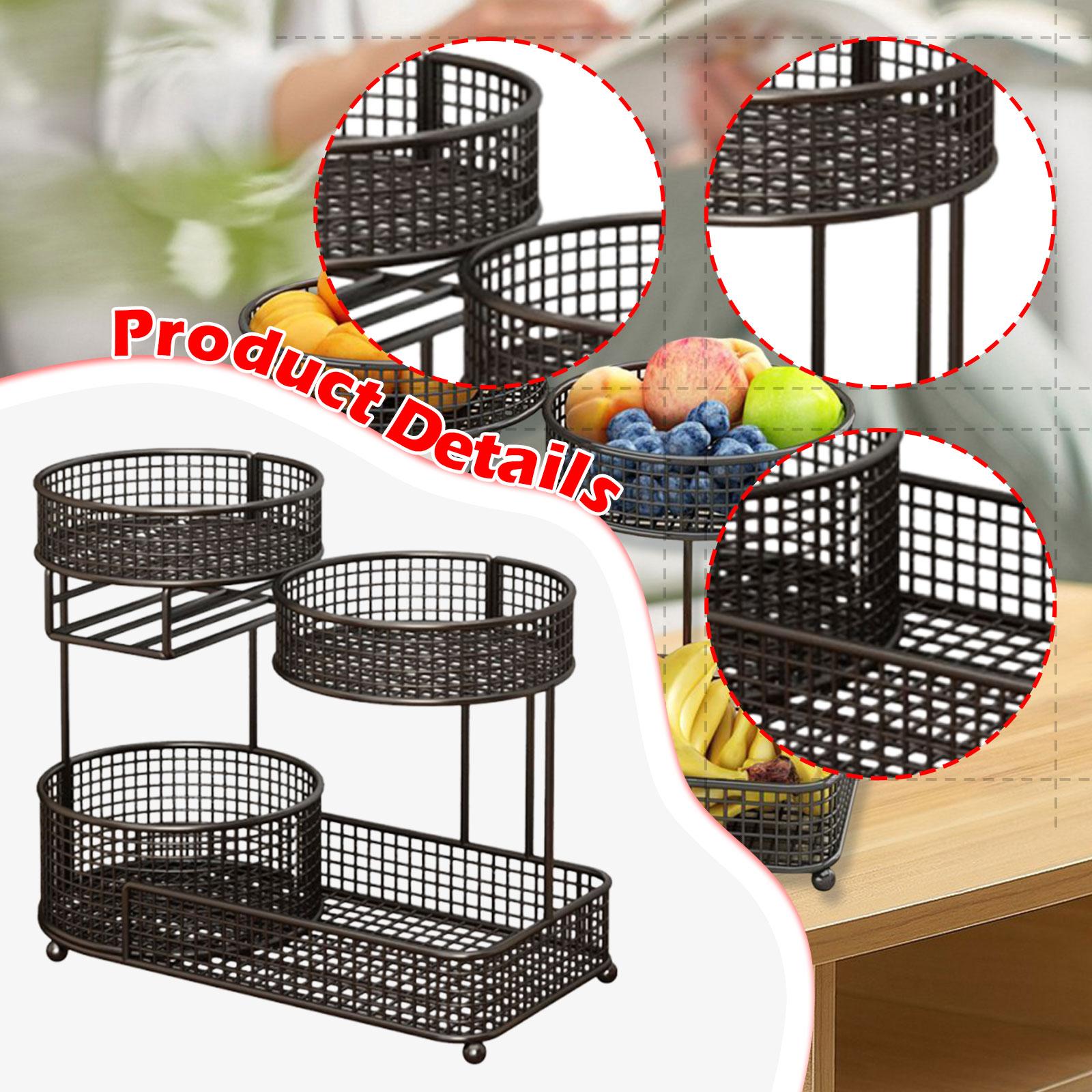Food Snacks Basket - Cesto per Frutta con Porta Fazzoletti